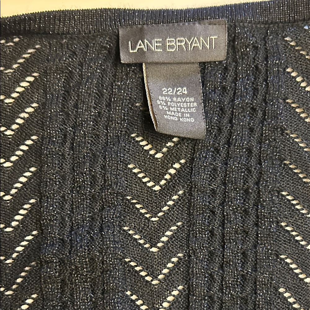 Lane Bryant Black Textured Knit Shrug 22/24 3X